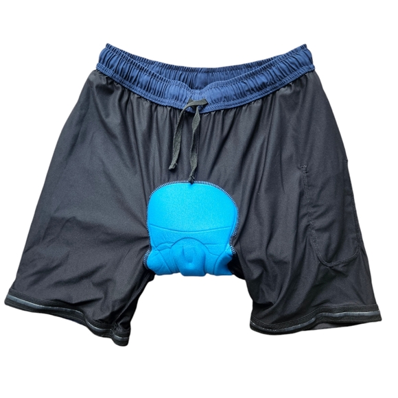 BIKEWA Men Mountain Bike 3D Padded Loose-Fit Blue Short. M - Picture 2 of 6